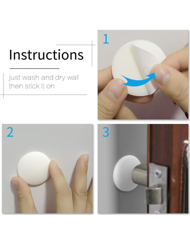 Protectores de Pared Efbock Silicona Blanca 6 Piezas