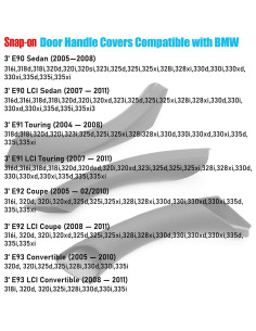 Cubiertas de Manijas de Puerta Jaronx para BMW E90 E91 6PCS 2
