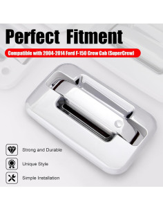 Cubiertas de Manijas de Puerta Cromadas IKON para Ford F-150 2004-2014 2