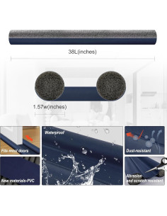 Tope de Draft para Puerta yfrwgtdbn Ajustable 96,5 cm Gris 2