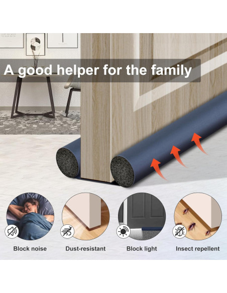 Tope de Draft para Puerta yfrwgtdbn Ajustable 96,5 cm Gris