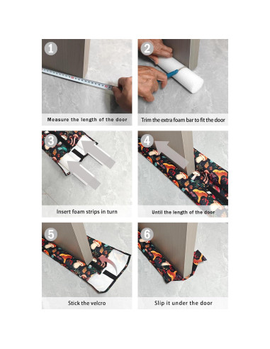 Barrera Ajustable 91 cm Wuccjiu para Puerta - Bloqueador de Ruido