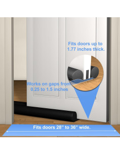 Paquete de 2 tapones para puerta SLIPEXSAFE 91 cm ajustables 2