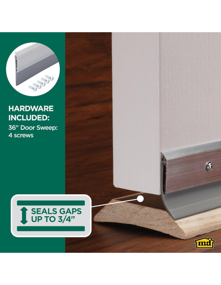 Barrera de Puerta M-D 91 cm Aluminio y Vinilo Plata