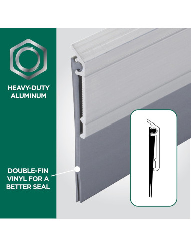 Barrera de Puerta M-D 91 cm Aluminio y Vinilo Plata