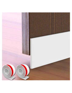 Barrera de Puerta Tapón de Corrientes de Aire 10 cm x 99 cm Blanco