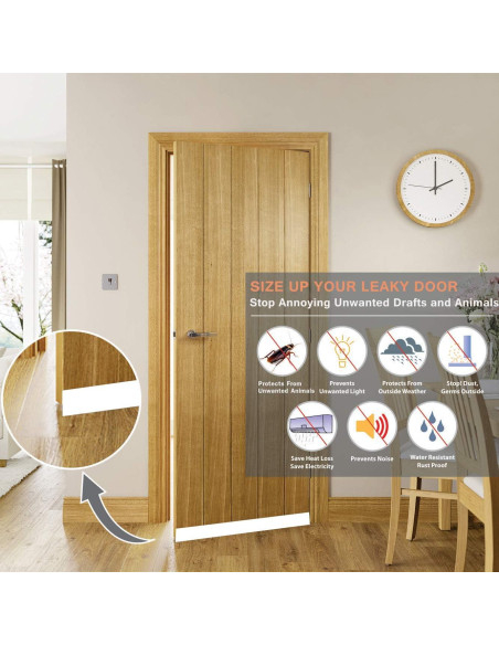 Barrera de Puerta Tapón de Corrientes de Aire 10 cm x 99 cm Blanco