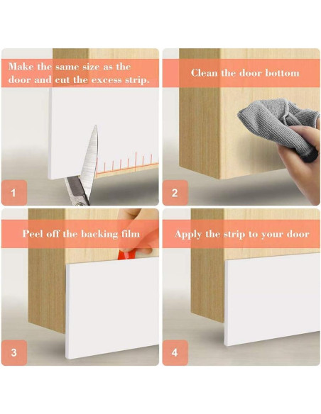 Barrera de Puerta Tapón de Corrientes de Aire 10 cm x 99 cm Blanco