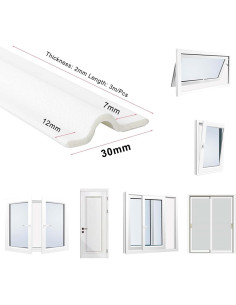 Tapon de Draft Autoadhesivo Cuysfead 196 cm Blanco 2