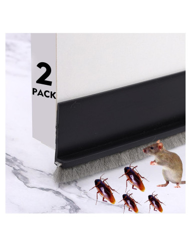 2 Tapas Aislantes para Puertas WUMUTI - Negro 99 cm