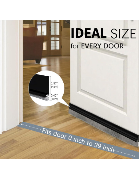 2 Tapas Aislantes para Puertas WUMUTI - Negro 99 cm