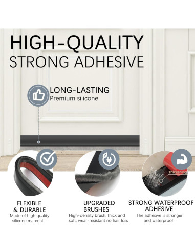 2 Tapas Aislantes para Puertas WUMUTI - Negro 99 cm