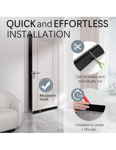 2 Tapas Aislantes para Puertas WUMUTI - Negro 99 cm