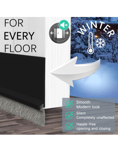 2 Tapas Aislantes para Puertas WUMUTI - Negro 99 cm