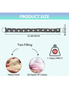 Tope de Puerta SANFERGE 90 cm 2 Piezas Aislante Estrellas 2