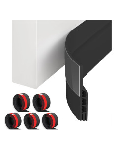 Burlete para puerta Timfcbs 5 paquetes 5,08 cm x 99,06 cm negro