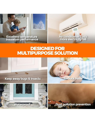 2 Piezas Tapones de Draft Silicona KZE 99 cm Aislantes