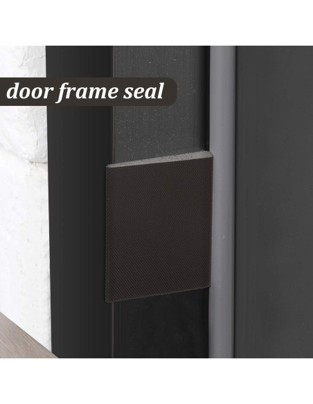 Jetec 14 Piezas Sello de Esquina Aislante para Puertas Negro