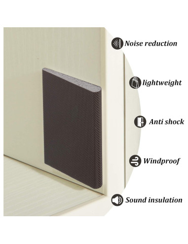 Jetec 14 Piezas Sello de Esquina Aislante para Puertas Negro