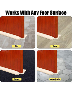 Detenedor de Corrientes de Aire Emoly Ajustable 32-38 Pulgadas Blanco 2