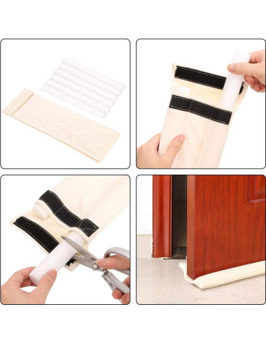 Detenedor de Corrientes de Aire Emoly Ajustable 32-38 Pulgadas Blanco