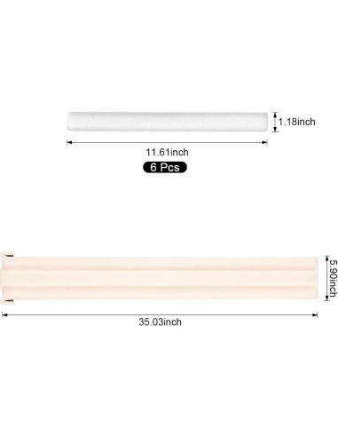 Detenedor de Corrientes de Aire Emoly Ajustable 32-38 Pulgadas Blanco