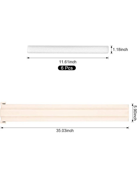 Detenedor de Corrientes de Aire Emoly Ajustable 32-38 Pulgadas Blanco