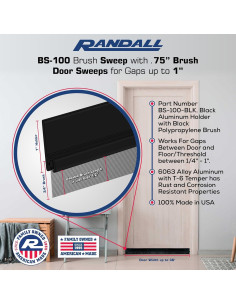 Barrera para Puertas Randall BS-100 Aluminio 91 cm Negro 2