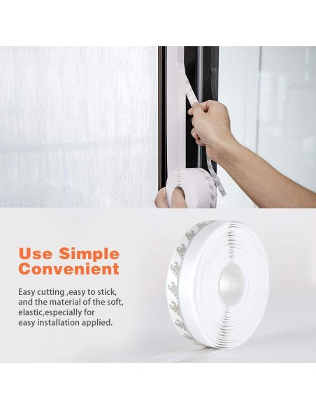 Tira de Sellado de Silicona MIKOSI 8m 45mm Blanca