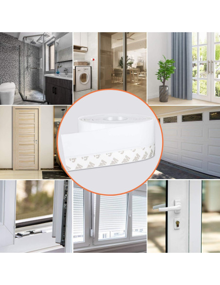 Tira de Sellado de Silicona MIKOSI 8m 45mm Blanca