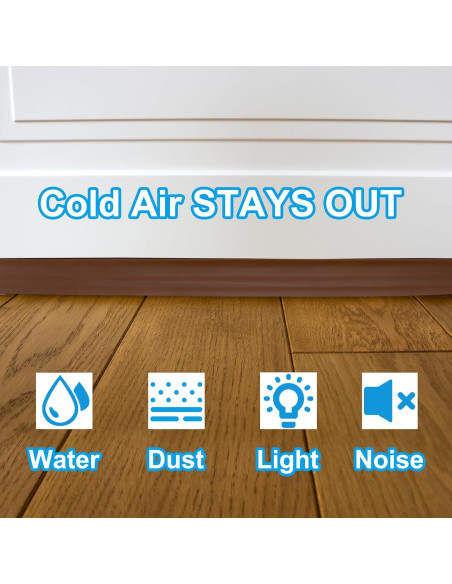 Tiras de Silicona para Puertas PATIKIL 1M 2 Unidades Marrón