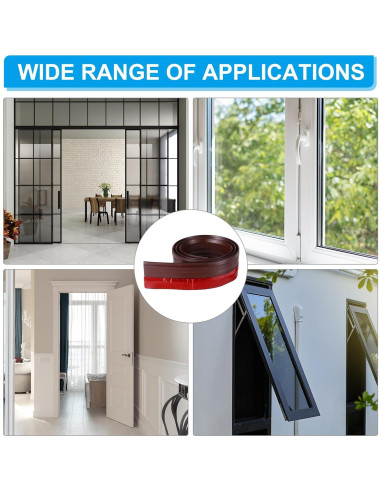 Tiras de Silicona para Puertas PATIKIL 1M 2 Unidades Marrón