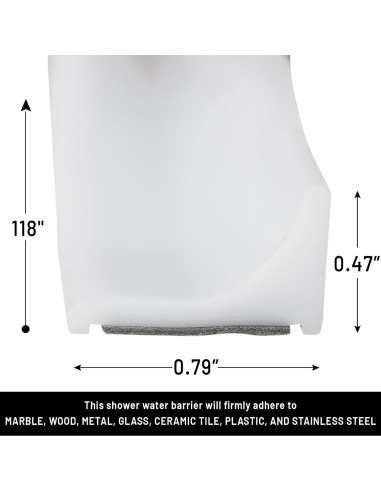 Umbral de Ducha Colapsable Kaanu Gear 3 m Silicona Blanca