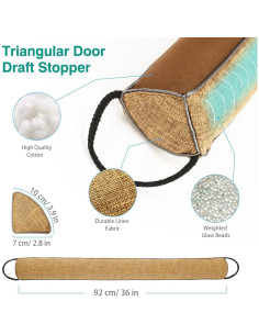 Tapón Aislante de Corrientes de Aire Lewondr 91.95 cm Marrón 2