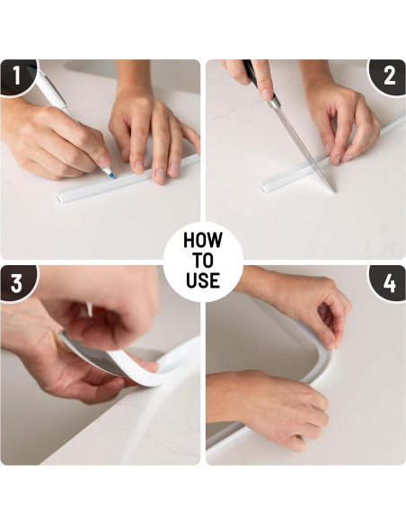 Umbral de Ducha Colapsable Kaanu Gear 3 m Silicona Blanca