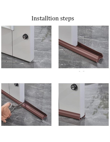 Detenedor de Corrientes de Aire Hslyee Gris 26.24x6.50 cm