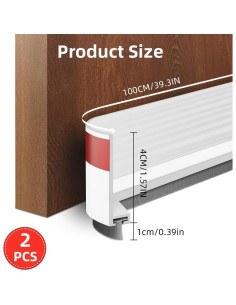 2 Tapas para Puertas con Cepillo HUAYOTO 5x100 cm Aislante 2