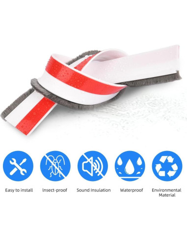 2 Tapas para Puertas con Cepillo HUAYOTO 5x100 cm Aislante