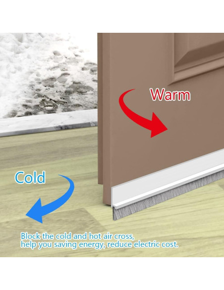 2 Tapas para Puertas con Cepillo HUAYOTO 5x100 cm Aislante