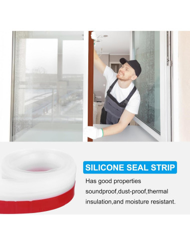 Tiras de Silicona Aislantes PATIKIL 2.7m Transparentes 2 Unidades