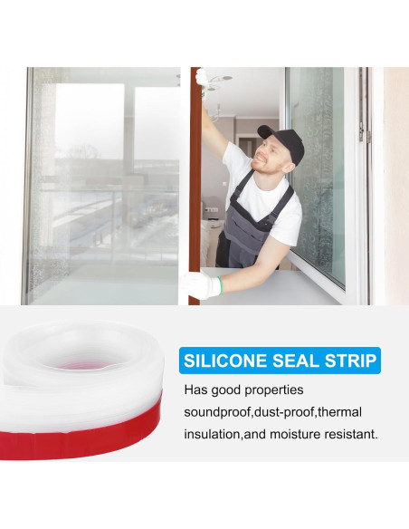 Tiras de Silicona Aislantes PATIKIL 2.7m Transparentes 2 Unidades