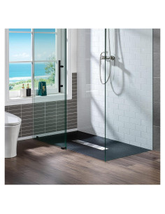 Base de Ducha Sin Umbral Woodbridge 121.9x91.4cm Negra