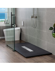 Base de Ducha Sin Umbral Woodbridge 121.9x91.4cm Negra 2