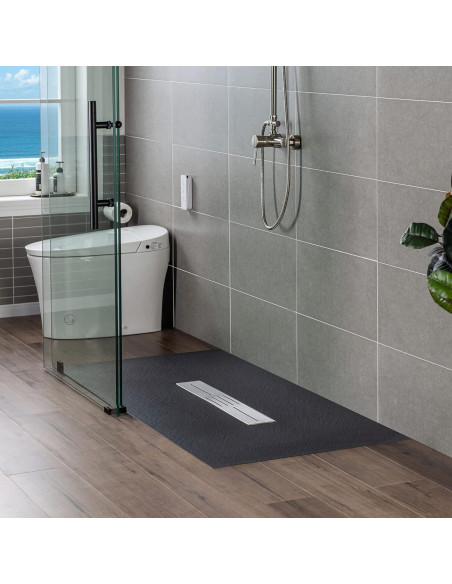 Base de Ducha Sin Umbral Woodbridge 121.9x91.4cm Negra