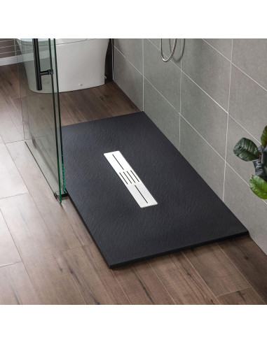 Base de Ducha Sin Umbral Woodbridge 121.9x91.4cm Negra