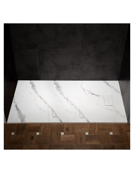 Base de Ducha Sin Umbral WOODBRIDGE 152 x 91 cm Blanco