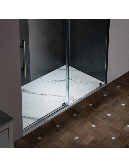 Base de Ducha Sin Umbral WOODBRIDGE 152 x 91 cm Blanco