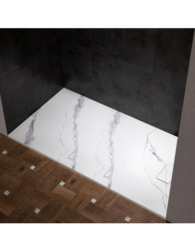 Base de Ducha Sin Umbral WOODBRIDGE 152 x 91 cm Blanco