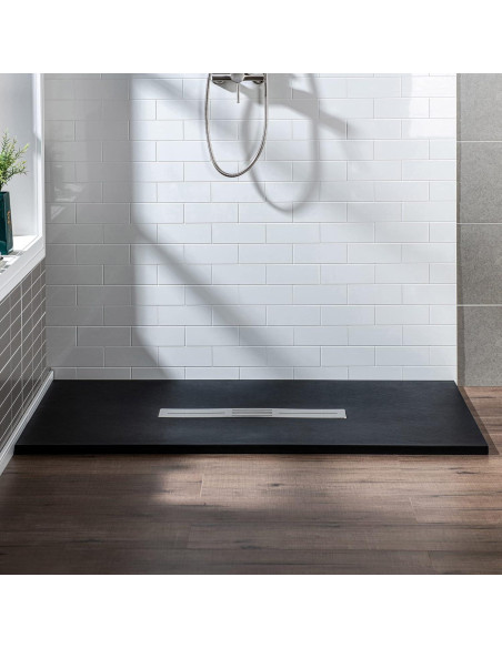 Base de Ducha Sin Umbral Woodbridge 121.9x91.4cm Negra