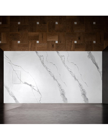 Base de Ducha Sin Umbral WOODBRIDGE 152 x 91 cm Blanco